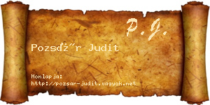 Pozsár Judit névjegykártya